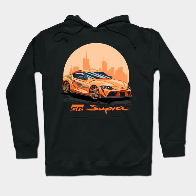 GR Supra Orange Hoodie by zevalia